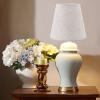 Dilwe Fabric Small Lampshade E14 Meson Lampshade Linen Cloth Lamp Shade for Candle Chandelier Hotel KTV Decor view 2