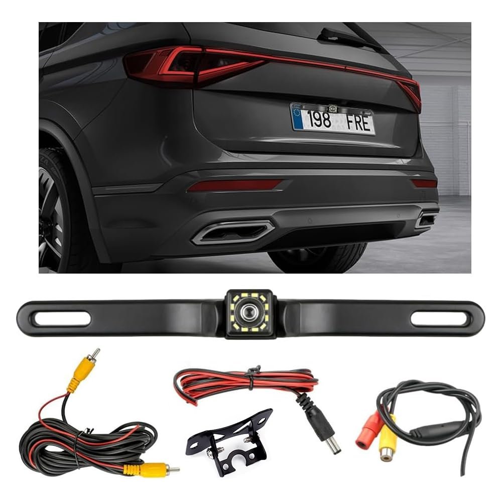 Backup Camera for Car,Ultra HD Reverse Camera with 12 Led,150Wide View Angel Car Rear Camera,Universal Car Essentials for Avoiding Blind Spots in Reverse (12 Lights)