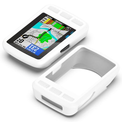 2 Pack Silicone Case Compatible for Wahoo Elemnt Roam Bike Computer Mount Cover GPS Cycling Computer Protective Skins Cover Protector Bumper Accessories(White)