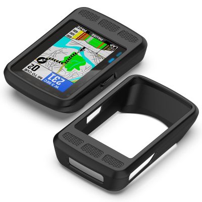2 Pack Silicone Case Compatible for Wahoo Elemnt Roam Bike Computer Mount Cover GPS Cycling Computer Protective Skins Cover Protector Bumper Accessories(Black)