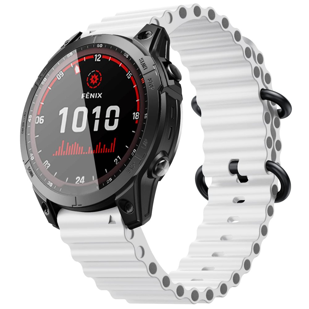 NotoCity Compatible with Garmin Fenix 6X/6X Pro Band, 26mm Ocean Silicone Sport Watch Band for Fenix 5X, Fenix 5X Plus, Fenix 7X, Instinct 2X Quatix 6X, Quatix 7X, Enduro 2, Tactix Delta