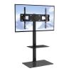 VEVOR TV Stand Mount, Adjustable Swivel Floor Stand for 32-65 Inch TVs, Portable with Tempered Glass Base, Height Adjustable for Living Room or Bedroom view 1