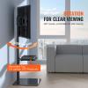 VEVOR TV Stand Mount, Adjustable Swivel Floor Stand for 32-65 Inch TVs, Portable with Tempered Glass Base, Height Adjustable for Living Room or Bedroom view 4
