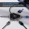 Gaming USB hub with HDMI Adapter, USB C HUB with USBA 3.0 Splitter Data Ports & SD/TF Card Reader,Support Extended Display for MacBook Pro, Monitor 4K HDMI Hub for Laptops (4K@30HZ Black) view 2