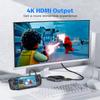 Gaming USB hub with HDMI Adapter, USB C HUB with USBA 3.0 Splitter Data Ports & SD/TF Card Reader,Support Extended Display for MacBook Pro, Monitor 4K HDMI Hub for Laptops (4K@30HZ Black) view 4