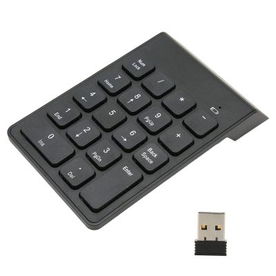 Numeric Keypad, 18 Keys Portable Number Numpad with 2.4G USB Receiver for Android Tablets, for Linux, Desktop, for for Vista, for 7, 8, 10