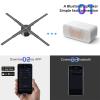 3D Hologram fan,62cm Hologram fan 2000*1444PX Resolution 722pcs HD LED Beads - Holographic Video Advertising Projector Support APP+Bluetooth Audio+WIFI (24.4inch 16G) view 3
