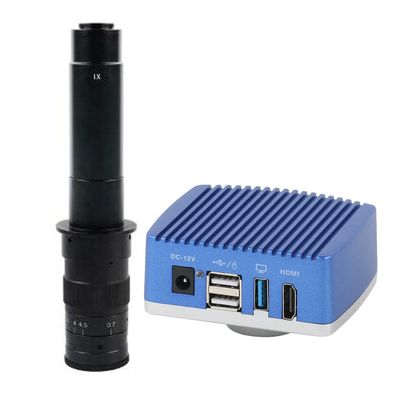 4K Digital Microscope HDMI 8MP 1080P Industrial Electronic Microscope Camera & 300X C-Mount Lens for Phone Repair Soldering