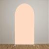 Aerdce Beige Champagne Arched Backdrop Cover for Daisy Groovy Party Baby Shower Decoration Arch Backdrop Stand Cover Chiara Backdrops Arched Display Props view 1