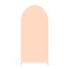 Aerdce Beige Champagne Arched Backdrop Cover for Daisy Groovy Party Baby Shower Decoration Arch Backdrop Stand Cover Chiara Backdrops Arched Display Props view 2
