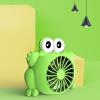 Creative Cartoon Small Desktop Fan USB Charging Small Fan Student Children Portable Fan 555-3frogfan view 3