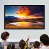 130 inch Diagonal Projector Screen Aluminum Fixed Frame 16:9 Outdoor Movie Projector Screen 4K HD Wall Mounted Projection Screen for Home Theater Camping Indoor Movie Video view 3