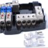 NOVOCE Mini Fuse Holder 2 in 4 Out Power Distribution Block Multi-Functional Fuse Box with LED 4 Way Fuse Block for Car Audio Stereo view 4