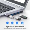 USB Hub, Fidioto 4 Port USB Adapter(1 * 3.0 Port, 3 * 2.0 Ports), Networking Hub for Laptop, iMac Pro, MacBook Air, Mac mini/Pro, Surface Pro, Notebook PC, USB Flash Drives and Mobile HDD Etc view 4