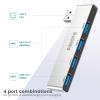Multi Port USB Hub, Fidioto 4 Port USB Adapter(1 * 3.0 Hub, 3 * 2.0 Hub), USB Hub for Laptop, iMac Pro, MacBook Air, Mac mini/Pro, Notebook PC, USB Flash Drives and Mobile HDD Etc. view 3