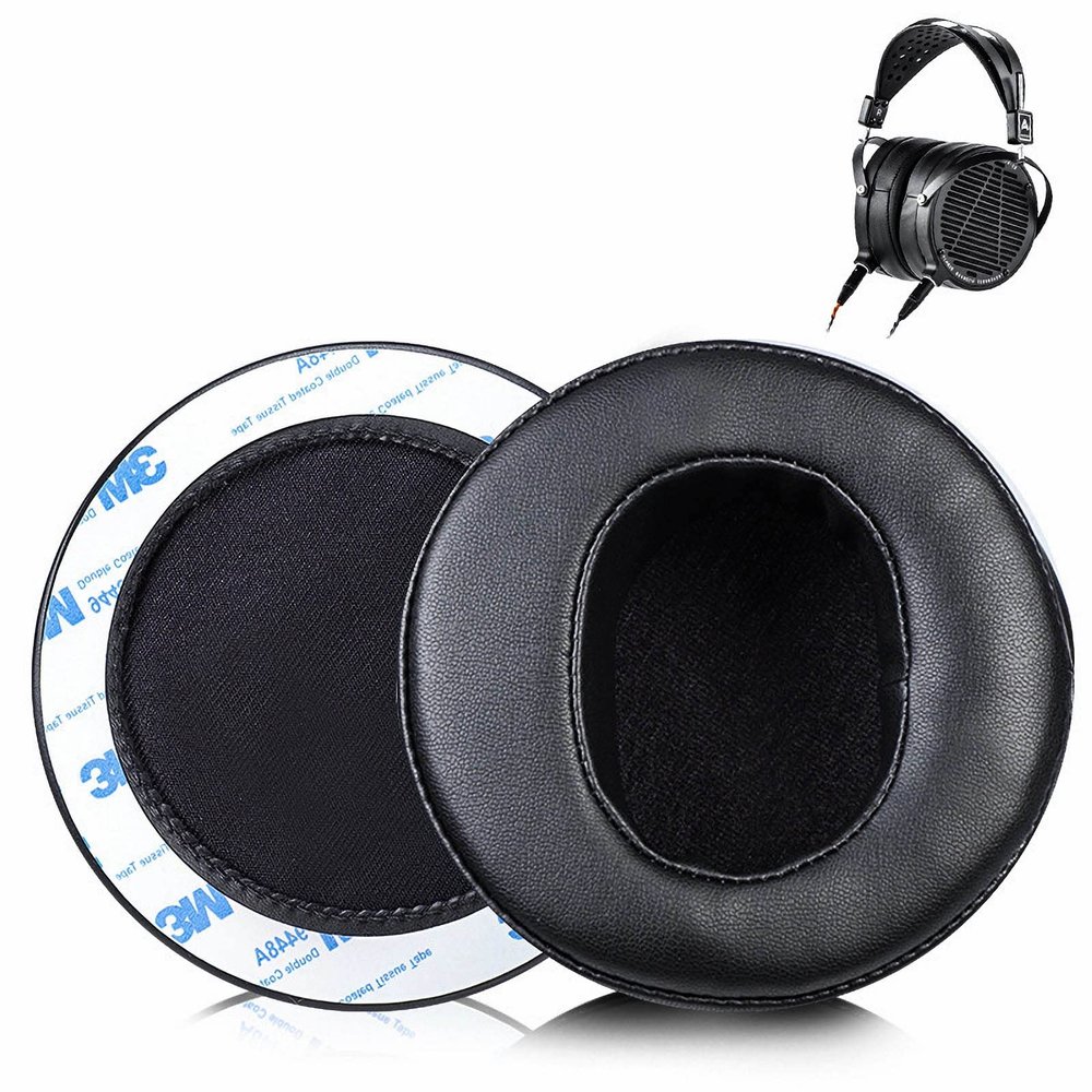 LCD-2 Earpads Replacement Protein Leather Ear Pads Cushions Cover Repair Parts Compatible with Audeze LCD-2 Classic LCD-3 LCD-4 LCD-4Z LCD-X LCD-XC LCD-MX4 LCD3 LCD4Z LCDXC MX4 Headphones (Black/PU)