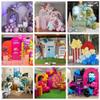 Aerdce Ruby Pink Open Arch Backdrop Stand Cover for Birthday Party U-Shaped Stretchy Double-Sided Open Arch Backdrop Covers Baby Shower Wedding Decor Supplies view 3