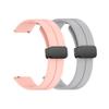 Waekethy Band for Garmin Venu/Venu sq/Venu sq2/Venu 2 plus, 20mm Watch Strap with Folding Clasp Silicone Replacement Wristband Compatible with Vivoactive 3/Approach S40/Forerunner 245 (Pink+grey) view 1