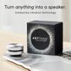 Anything Speaker - Portable Mini Bluetooth - Turn Anything Into A Speaker! Wireless Bone Conduction Induction Vibration Humbird + Gift Box - Nano Travel Sized, 360 Sound (Silver) view 2