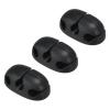 MECCANIXITY 3pcs Cable Clips Cord Organizer for Desk, 3 Slots Silicone Adhesive Cord Holders Organizer Cable Management for USB Charging Cable, Black view 1