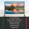 150"-Projector-Screen-with-Stand,HUANYINGBJB Outdoor Projection Screen, Portable 16:9 4K HD Rear Front Movie Screen with Carry Bag for Theater Backyard Movie Night,Cinema School, Churches, Parties view 2