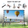 150"-Projector-Screen-with-Stand,HUANYINGBJB Outdoor Projection Screen, Portable 16:9 4K HD Rear Front Movie Screen with Carry Bag for Theater Backyard Movie Night,Cinema School, Churches, Parties view 4
