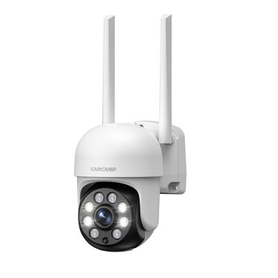 Camcamp 3MP Wireless Security Camera Outdoor, PTZ Camera, Panoramic View, Color Night Vision, WiFi Connect to NVR Security Camera System with 7" Monitor/Use Alone, Plug-in Power Cable, CCTV Indoor