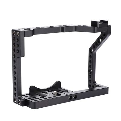 Camera Rig,Cold Shoe Camera Cage,Camera Stablilizer Cage,Aluminium Alloy 1/4 Screw Multiple Holes Camera Cage Rig for GH4/5