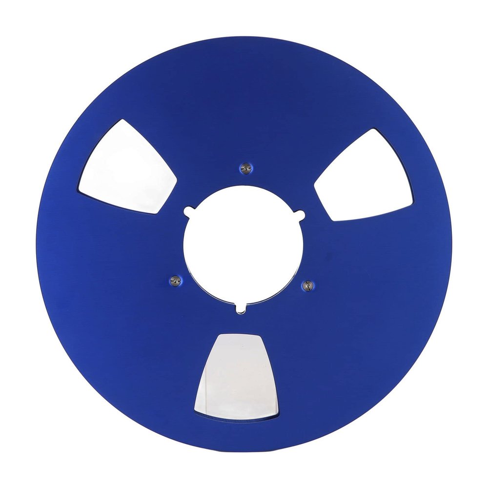 1/4 10.5 Inch Takeup Reel, Open Reel Audio Aluminum Alloy Takeup Reel, 3 Hole Wind Holes, Empty Tape Reel for Recording, NAB Reel to Reel Long Play Analog Recording Tape