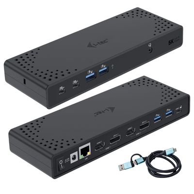 I-TEC USB-A/C TB Dual Dock Dual Display Dock PD 100 W