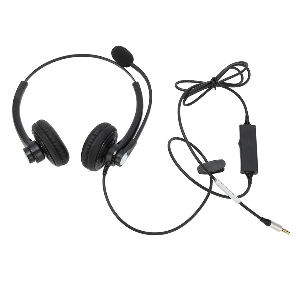 ciciglow Computer Headset with Microphone, Wired Business Headset, with Noise Cancelling Function, Call Center for Office, Classroom, Home (Single 3.5mm Interface)
