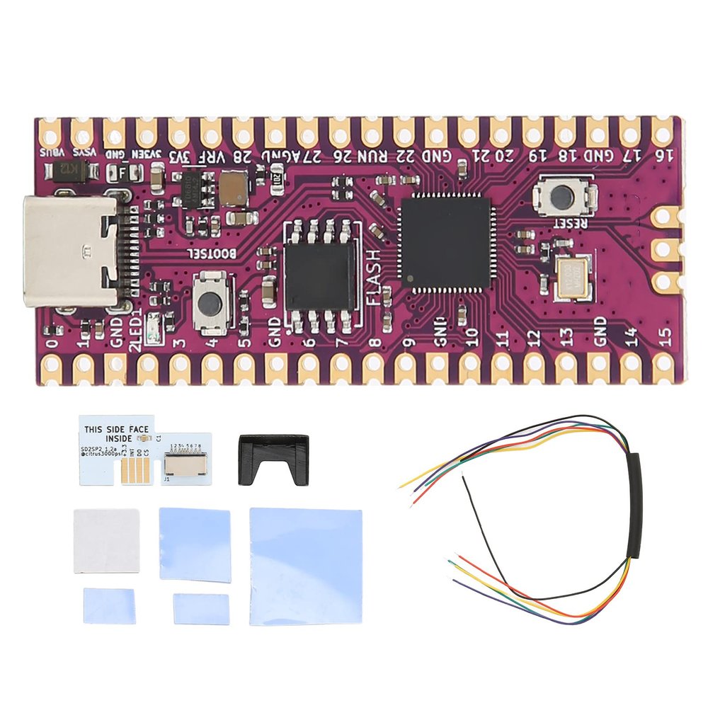 Microcontroller Board for Pico RP2040, Dual Core Cortex M0+Processor Flexible Microcontroller Module with SD2SP2 SDLoad SDL Adapter (White)