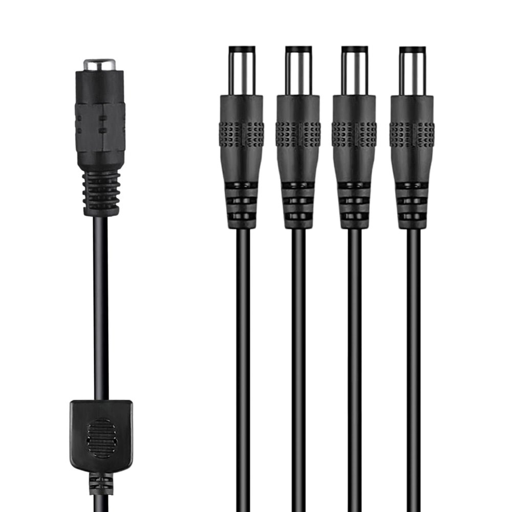J-ZMQER New OD5.5mm Jack to 4Plug Splitter Compatible with Visual Sound 1 Spot Multi-Plug 4 5 8 Cable MC4 MC8