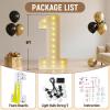 Mixifox Marquee Numbers 5 Feet Tall Large Light Up Numbers 3 for 3rd 13th Birthday Party Decorations Girl Boy Big Anniversary Decor Giant Light Up Sign Foam Board view 2