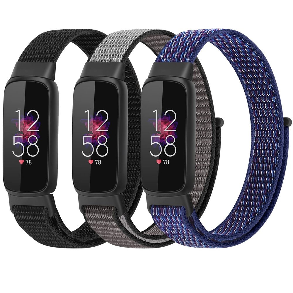 PBFairyy Nylon Bands Compatible with Fitbit Luxe Bands, Solo Loop Adjustable Breathable Fabric Sport Straps Soft Replacement Wristband for Fitbit Luxe for Women Men