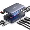 JSAUX 12 in 1 USB C Docking Station 3 Monitors for MacBook/Dell/HP/Lenovo/Steam Deck/Portable Monitor, Laptop Docking Station with 4K DP, 4K HDMI*2, 100W PD, USB 3.0, 1000Mbps Ethernet, SD/TF view 1