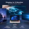 JSAUX 12 in 1 USB C Docking Station 3 Monitors for MacBook/Dell/HP/Lenovo/Steam Deck/Portable Monitor, Laptop Docking Station with 4K DP, 4K HDMI*2, 100W PD, USB 3.0, 1000Mbps Ethernet, SD/TF view 4