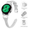 Bands Intended for Garmin Vivomove Trend/Vivomove Sport/Vivoactive 3/Forerunner 158/645/245 Watch Bands,20mm Genuine Leather Strap for Women,Wristbands Replacement Bands (Gray) view 3