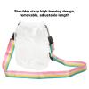 Clear Camera Case for Instax Mini 12, Transparent PVC Camera Protective Bag with Photo Pocket, for Instax Mini 12 Accessories, Rainbow Shoulder Strap view 2