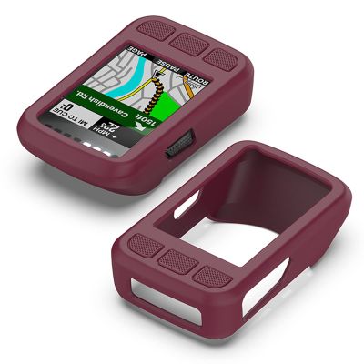 Silicone Case Compatible for Wahoo Elemnt Bolt V2 GPS Cycling/Bike Computer Bundle Protective Cover Skin Protector Bumper Accessories(Wine Red)