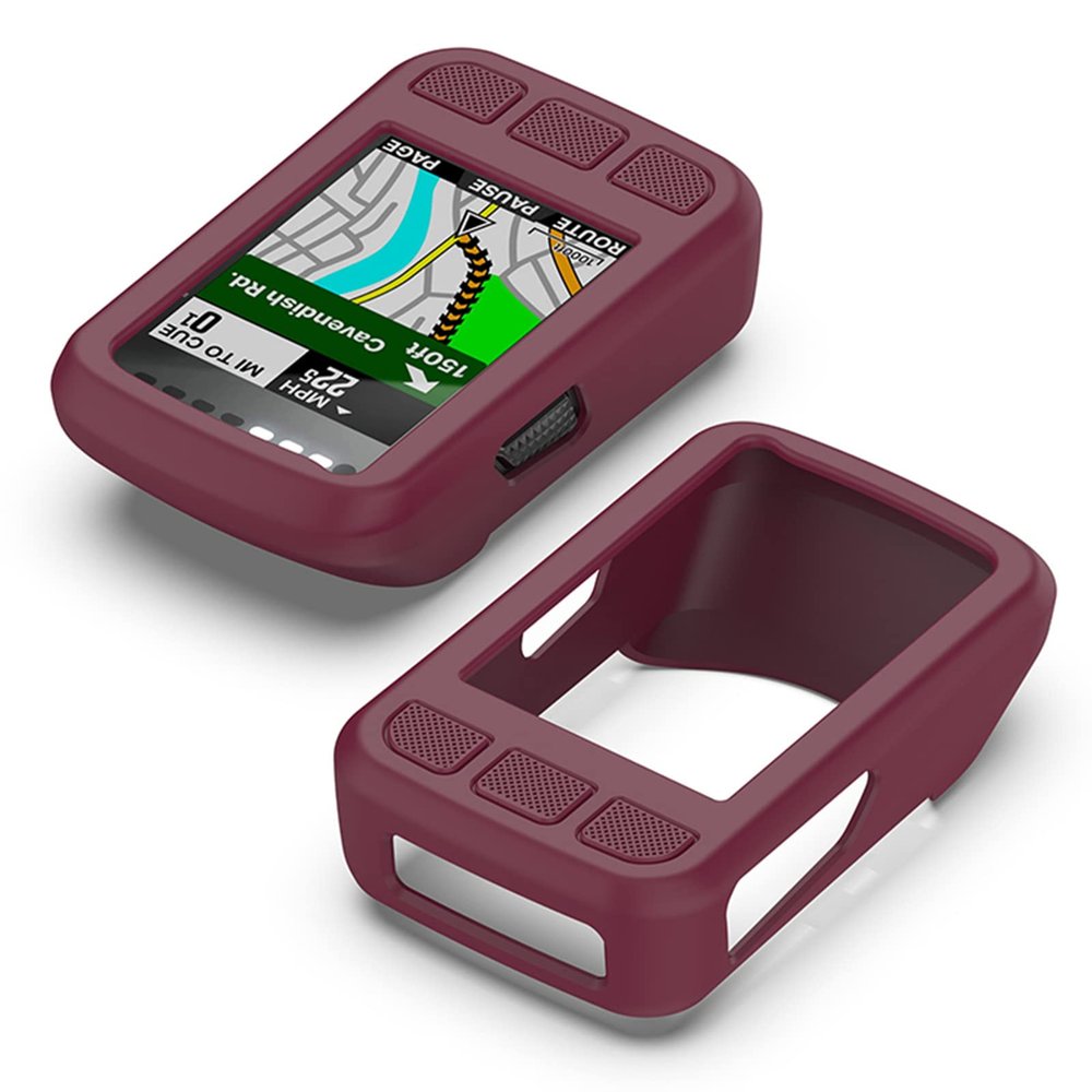 Silicone Case Compatible for Wahoo Elemnt Bolt V2 GPS Cycling/Bike Computer Bundle Protective Cover Skin Protector Bumper Accessories(Wine Red)