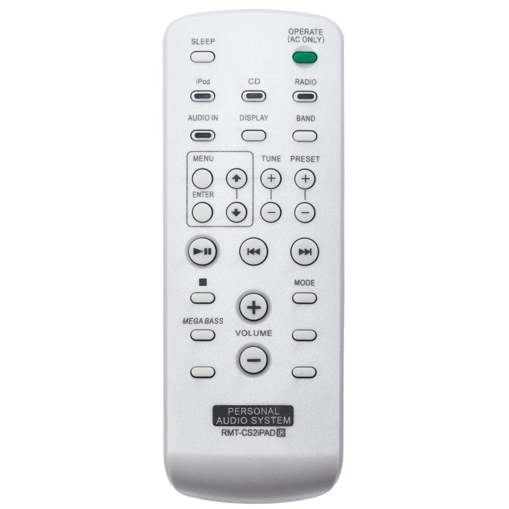 Allimity RMT-CS2iPAD RMTCS2iPAD Replacement Remote Control Compatible with Sony Personal Audio System ZS-S2iP ZS-S4iP ZSS2iP ZSS4iP