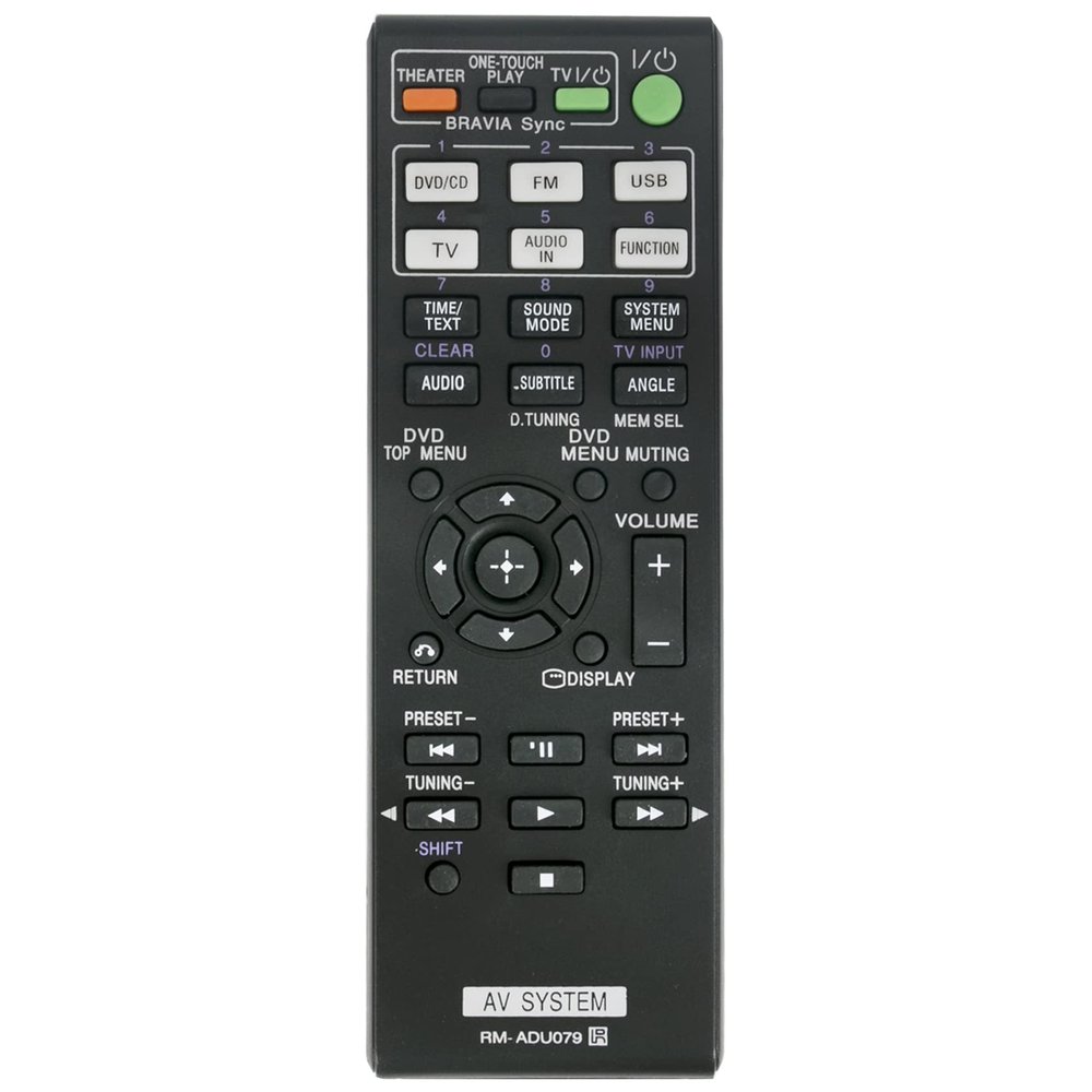 Allimity RM-ADU079 RMADU079 Replacement Remote Compatible with Sony DVD Home Theater System DAV-TZ210 DAV-TZ510 DAV-TZ710 SS-TS102 SS-CT101 SS-WS101 SS-TS103 SS-WS102 DAVTZ210 DAVTZ510 DAVTZ710