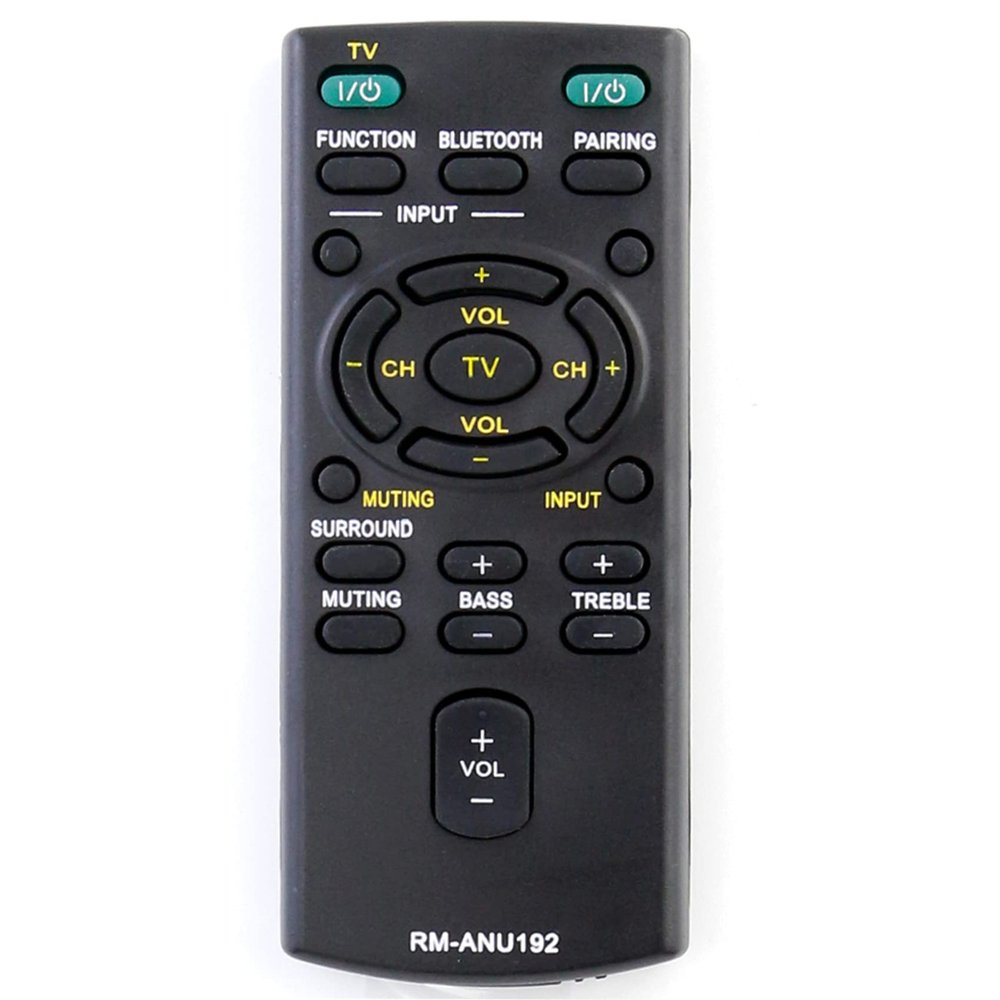 Allimity RM-ANU192 RMANU192 Replacement Remote Control sub RM-ANU191 Compatible with Sony 2.1ch Sound Bar Home Theatre System HT-CT60BT SA-CT60BT SS-WCT60 HTCT60BT SACT60BT SSWCT60