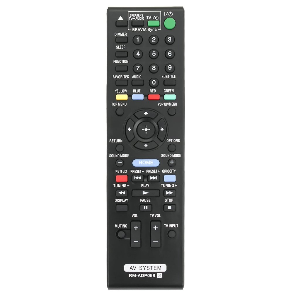 Allimity RM-ADP069 RMADP069 Replacement Remote Compatible with Sony Blu-ray Disc Player Home Theater System RM-ADP072 HBD-E580 BDV-N790W HB-DE3100 BDV-T58 BDV-T57 HBD-T79 HBD-E280 BDV-N890W BDV-N990W