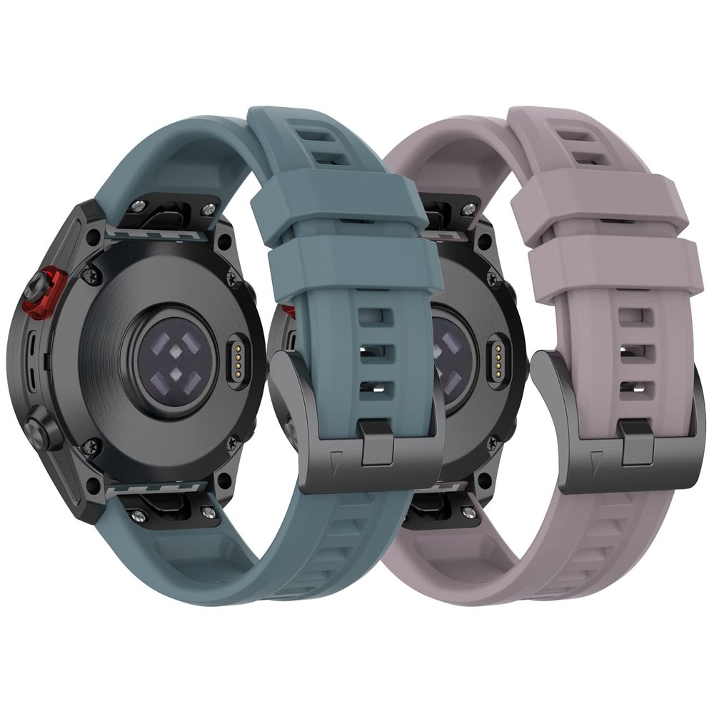 Fit for Garmin Fenix 7s Bands, Fenix 6s/ Fenix 5s Quickfit Soft Silicone Replacement Watch Bands Straps Wristbands Bracelet Fit for Garmin Fenix 7S pro/7S Solar/instinct 2S (Gray Purple)
