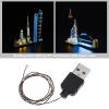 Create idea DIY Lights USB Power Cable Compatible with Lego USB Power Cord DIY Decorative Lamp USB Wire Toy Accessories 5V 50cm Black view 2