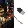 Create idea DIY Lights USB Power Cable Compatible with Lego USB Power Cord DIY Decorative Lamp USB Wire Toy Accessories 5V 50cm Black view 3