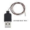 Create idea DIY Lights USB Power Cable Compatible with Lego USB Power Cord DIY Decorative Lamp USB Wire Toy Accessories 5V 50cm Black view 4