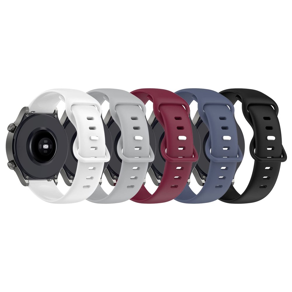 BabyValley Silicone Bands Compatible for Ddidbi P66D 1.85'' Smart Watch Bands, Soft Adjustable Replacement Wrist Strap Wristband for Ddidbi P66D Smartwatch Accessories (5 Colors A)